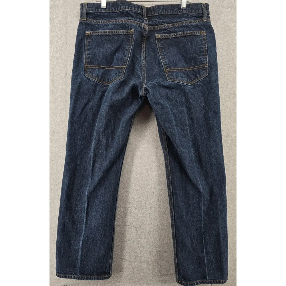 2 Arizona Men's Jeans Sz 36X29 Original Straight Blue Black‎ Denim 100% Cotton
